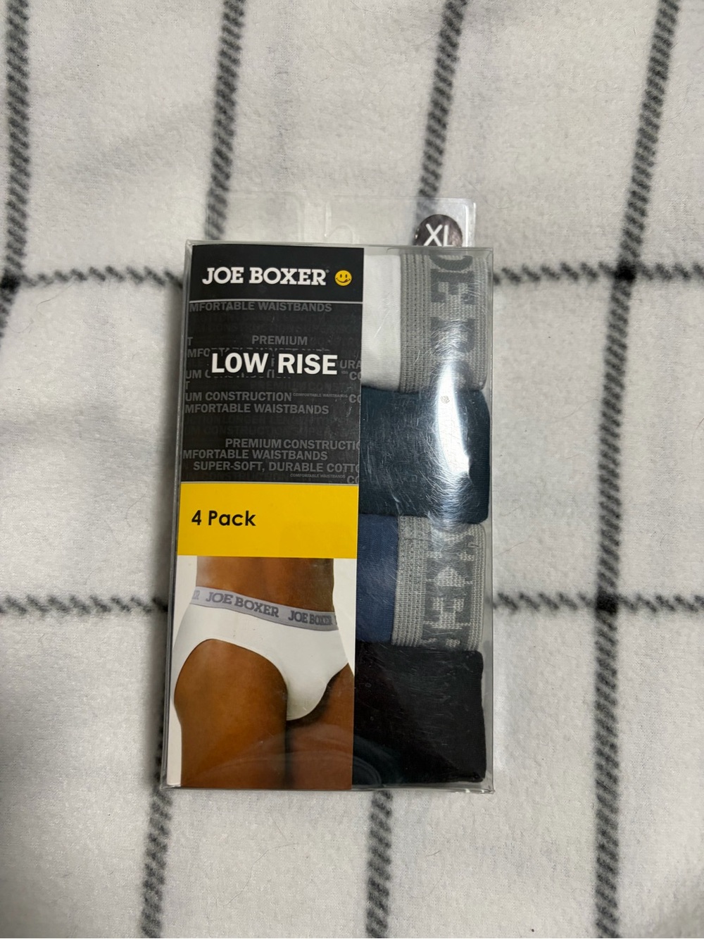 Joe Boxer Men’s Low Rise Briefs - Black, Blue, Gray, White (4-Pack)